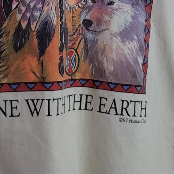 Vintage '92 Human-i-Tees T Shirt Men's L - Picture 3 of 5